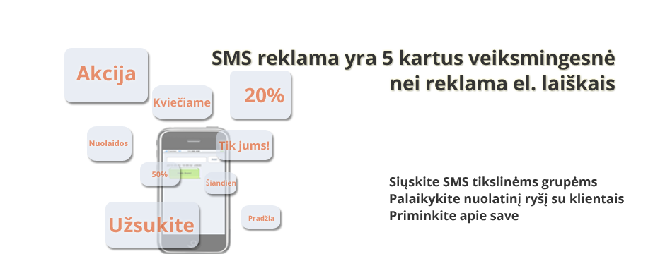 BeeDo SMS reklamos, SMS marketingo sistema
